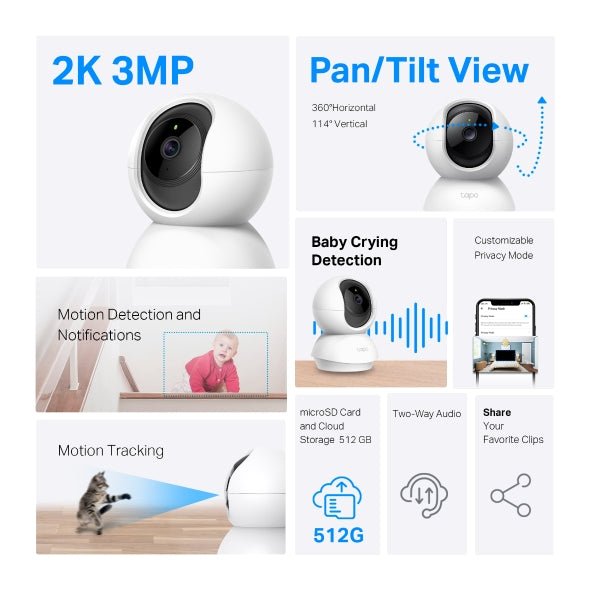 Tapo TC71 β Pan/Tilt Home Wi-Fi Camera | Smart Surveillance, Smarter Living