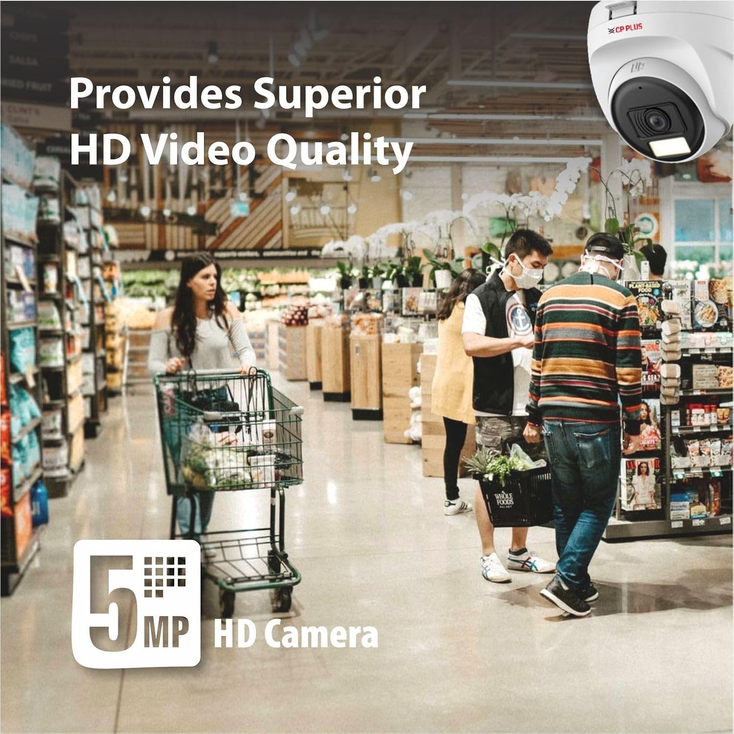 🌗 CP Plus 5MP Dual Light Dome Camera – CP-URC-DC51PL3C-L