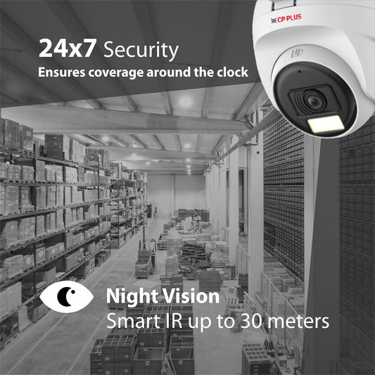 🌗 CP Plus 5MP Dual Light Dome Camera – CP-URC-DC51PL3C-L