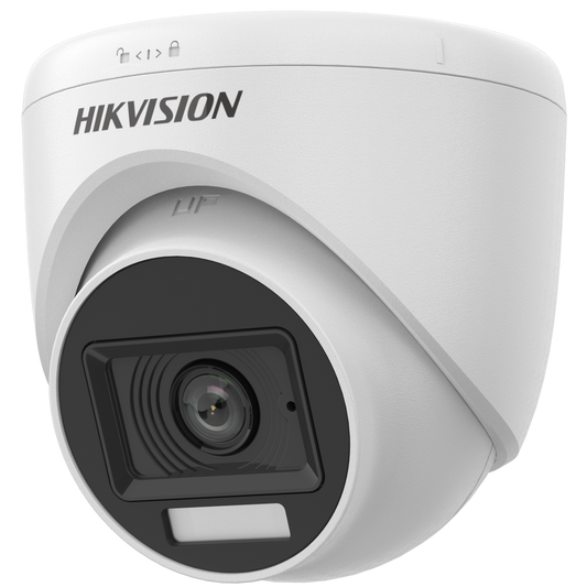 HIKVISION DS-2CE76D0T-LPFS 2MP Smart Hybrid Light Turret Camera | Built-in Mic | Full-Color Night Vision
