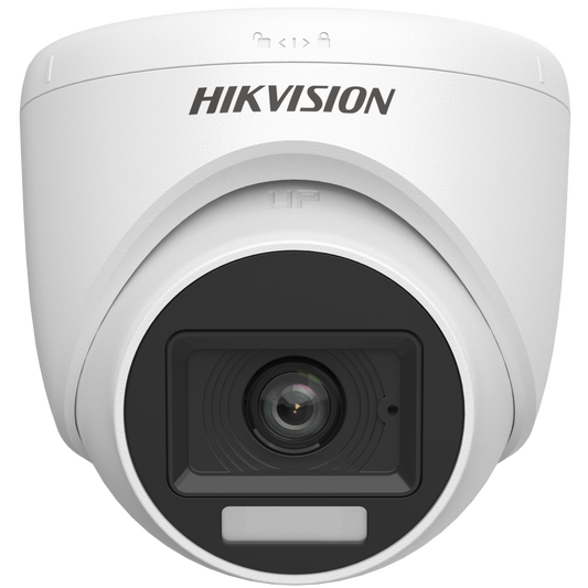 HIKVISION DS-2CE76D0T-LPFS 2MP Smart Hybrid Light Turret Camera | Built-in Mic | Full-Color Night Vision