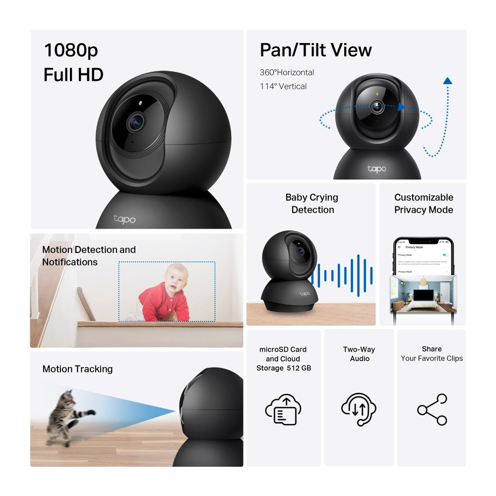 🛡️ Tapo C201 – New Pan/Tilt Wi-Fi Home Security Camera
