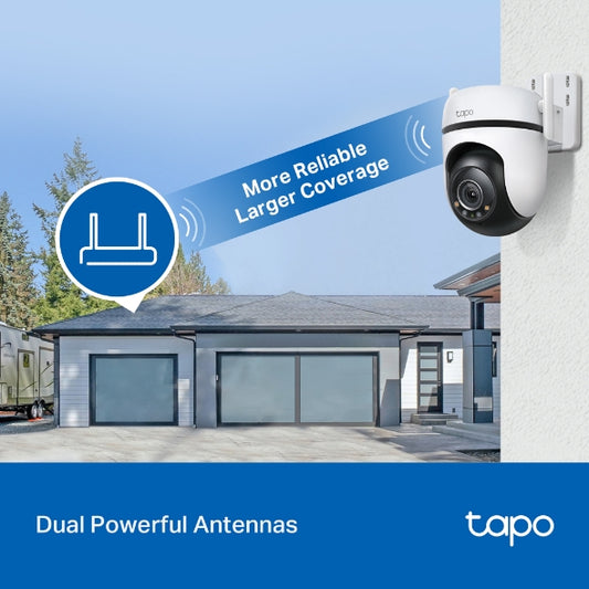 🎥 Tapo C520WS – Outdoor Pan/Tilt Smart Wi-Fi Security Camera | 2K QHD + Full-Color Night Vision