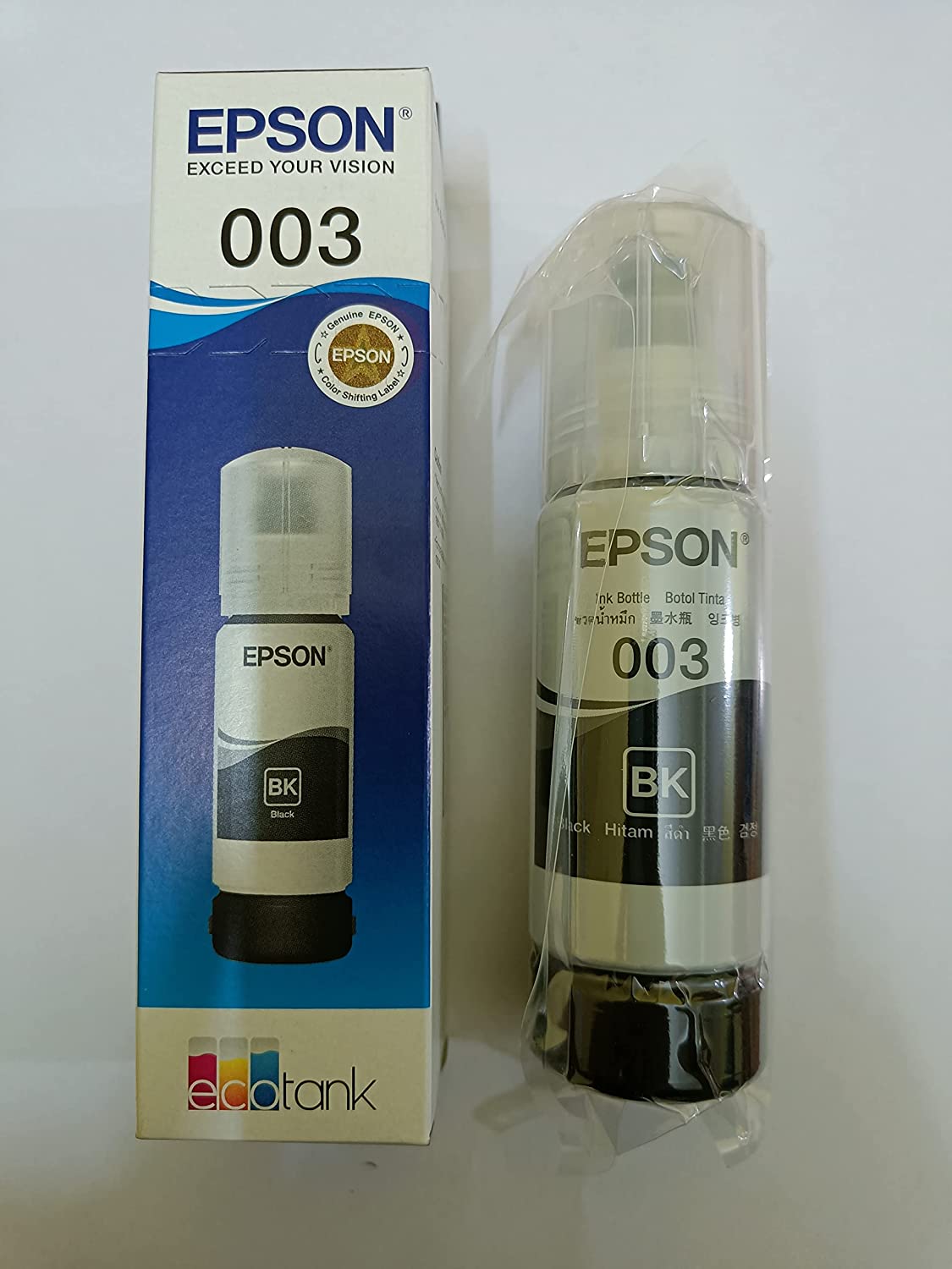 Epson 003 65 ml for Eco Tank  Ink Bottle combo pack (yellow, Black, cyan, magenta)