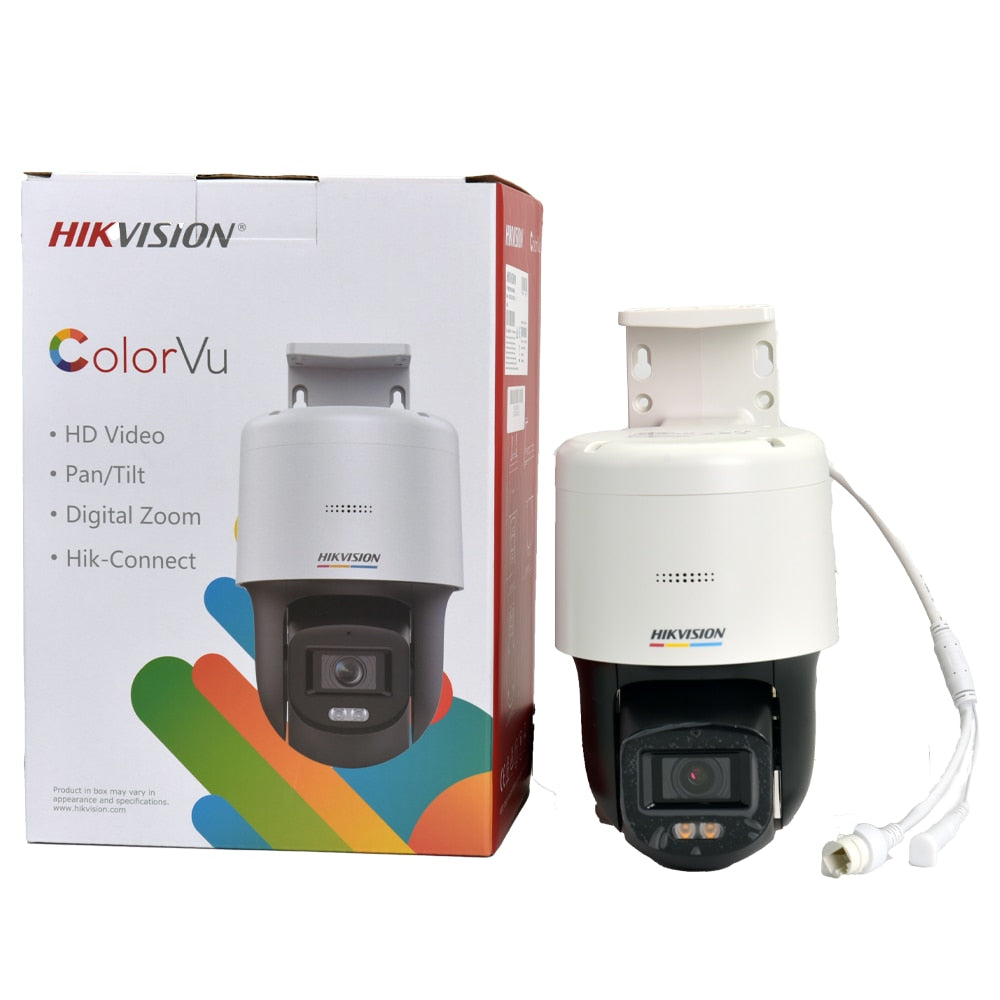 Hikvision IP Camera 2-inch 4MP ColorVu Mini PT Dome Network Camera DS-2DE2C400SCG-E POE Built-in Mic Speaker Surveillance Video
