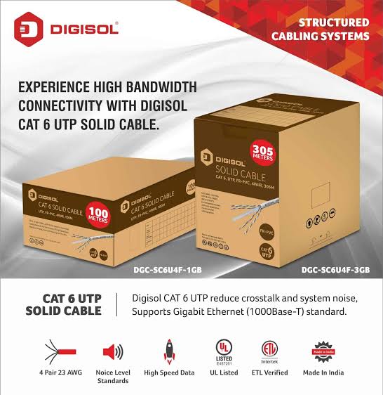 Digisol Cat6 Cable 305 Mtr